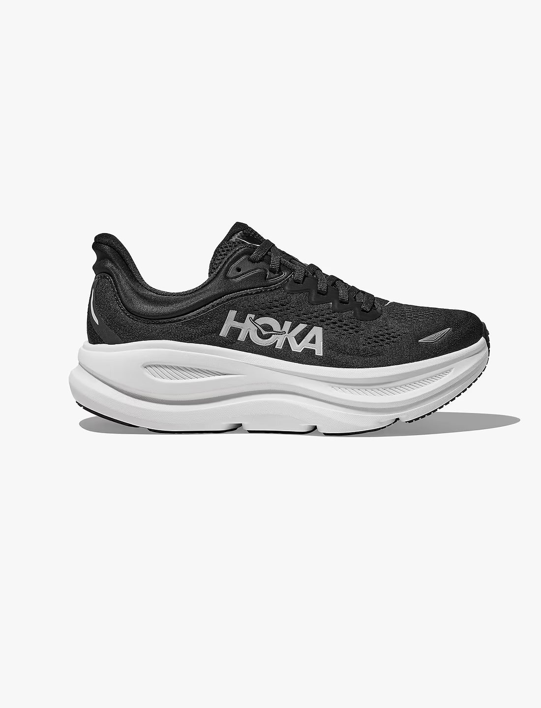 HOKA BONDI WIDE 9 - נעלי ספורט גברים בונדי 9 רחבות בצבע שחור/לבן