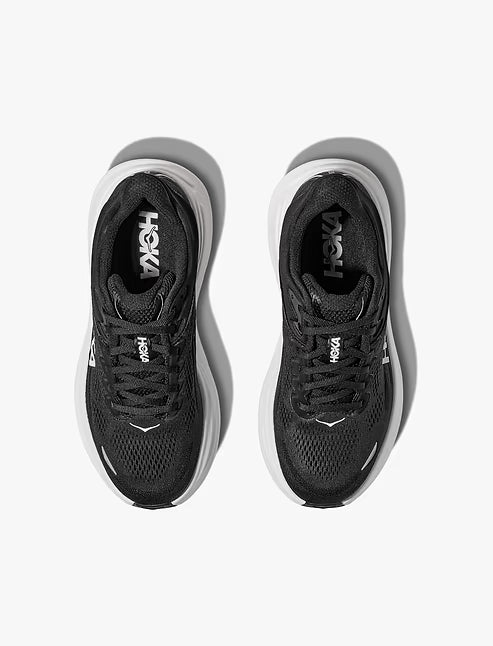 HOKA BONDI WIDE 9 - נעלי ספורט גברים בונדי 9 רחבות בצבע שחור/לבן